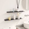vidaXL Floating Shelf Wall-mounted 2 pcs Black 60 x 8.5 x 2.5 cm Steel