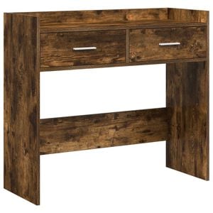 vidaXL Console Table Smoked Oak 90 x 35 x 80 cm Engineered Wood