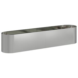 vidaXL Raised Garden Bed Galvanised Steel 200 x 40x 40 cm