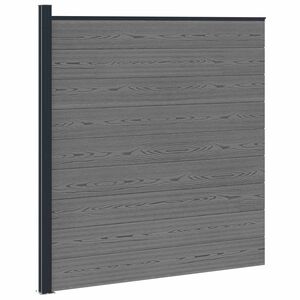 vidaXL Fence Set 175 x 186 cm WPC and Aluminium Grey