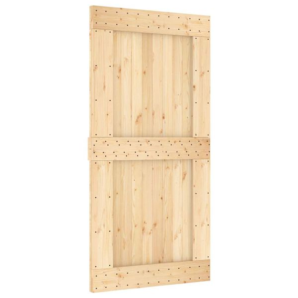 vidaXL Sliding Door with Hardware Set 100x210 cm Solid Wood Pine