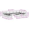vidaXL Outdoor Sofa Set 10 pcs Natural Solid Acacia Wood