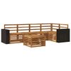 vidaXL Outdoor Sofa Set 6 pcs Natural Polyester