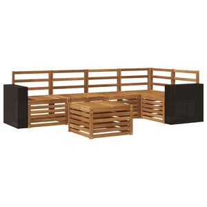 vidaXL Outdoor Sofa Set 6 pcs Natural Polyester