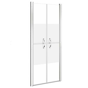 vidaXL Shower Door Half Frosted ESG 71x190 cm