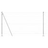 vidaXL Outdoor Euro Fence with Concrete Base 25 x 1.2 m Silver Mesh