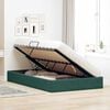 vidaXL Storage Bed with Mattress Dark Green 120 x 200 cm Velvet