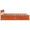 vidaXL Bed Frame without Mattress Wax Brown 140x190 cm Solid Wood Pine