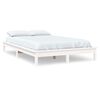 vidaXL Bed Frame without Mattress White 120x200 cm Solid Wood