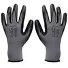 vidaXL Work Gloves Nitrile 24 Pairs Grey and Black Size 8/M