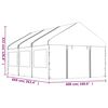 vidaXL Gazebo with Roof White 6.69x4.08x3.22 m Polyethylene