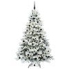 vidaXL Artificial Christmas Tree with 300 LEDs White 210 cm PE and PVC