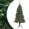 vidaXL Corner Artificial Christmas Tree Green 150 cm PVC and Metal