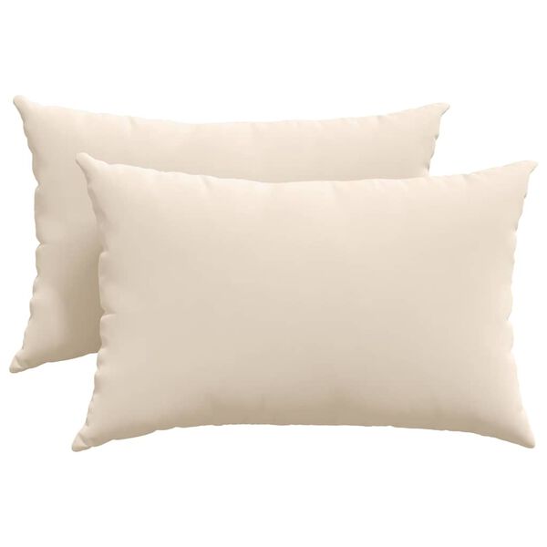 vidaXL Sofa Pillows 2 pcs Beige 60 x 40 cm Fabric