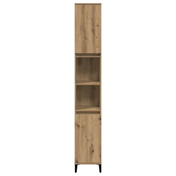 vidaXL Bathroom Cabinet Artisan Oak 30x30x190 cm Engineered Wood