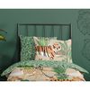 Good Morning Kids Duvet Cover FELINES 140x200/220 cm Sand and Green