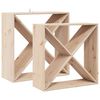 vidaXL Wine Rack 2 pcs Natural 62 x 25 x 62 cm Solid Pine Wood