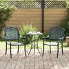 vidaXL Garden Chair 2 pcs Green 55 x 56.5 x 91cm Aluminium