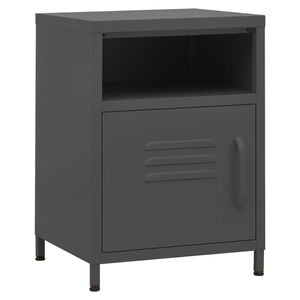 vidaXL Nightstand Anthracite 35x35x51 cm Steel