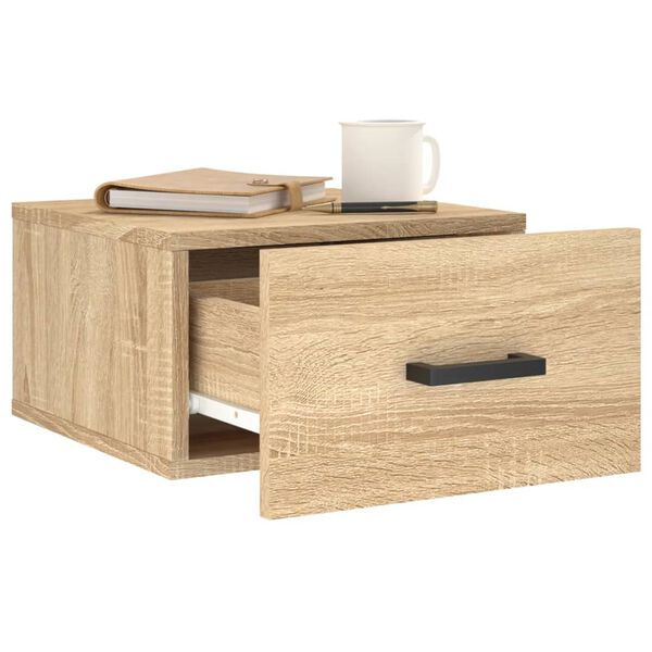 vidaXL Wall-mounted Bedside Cabinets 2 pcs Sonoma Oak 35x35x20 cm