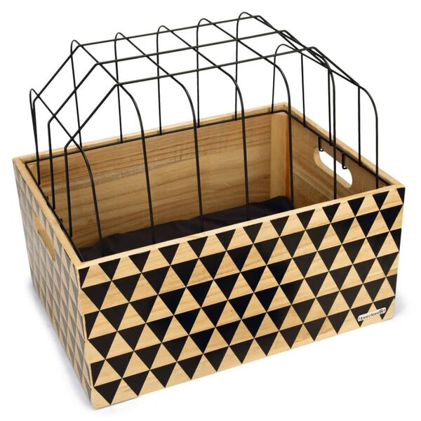 Beeztees Dog Bike Carrier Wood Pattern