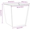 vidaXL Garden Planters White 2 pcs 40x40x40 cm Steel