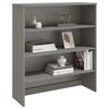 vidaXL Top for Highboard HAMAR Light Grey 90x30x100cm Solid Wood Pine