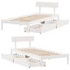 vidaXL Bed Frame without Mattress White 90x190 cm Single Solid Wood Pine