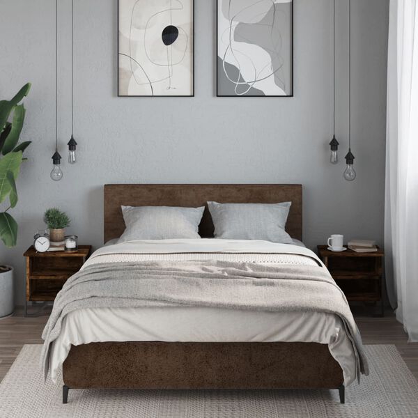 vidaXL Bedside Cabinet Smoked Oak 2 pcs 40x30x40 cm Engineered Wood