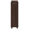 vidaXL Cabinet with Wheels Brown Oak 60x22x79 cm Engineered Wood