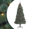 vidaXL Artificial Pre-lit Christmas Tree with Ball Set Green 240 cm