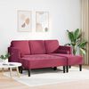 vidaXL Sofa Set with Cushion 2 pcs Wine Red Polyester