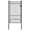 vidaXL Fence Gate HORST 100 x 175 cm Metal Black Lockable