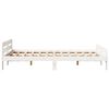 vidaXL Bed Frame without Mattress White 135x190 cm Double Solid Wood Pine
