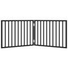 vidaXL Dog Gate Foldable 2 Panels Black 160 cm Poplar Wood