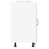 vidaXL Kitchen Base Cabinet "Kalmar" High Gloss White Engineered Wood