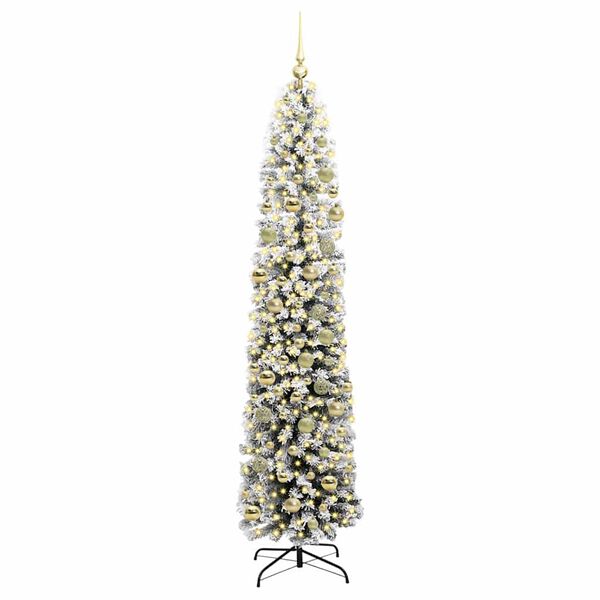 vidaXL Artificial Christmas Tree with 300 LEDs with Stand Green 210 cm