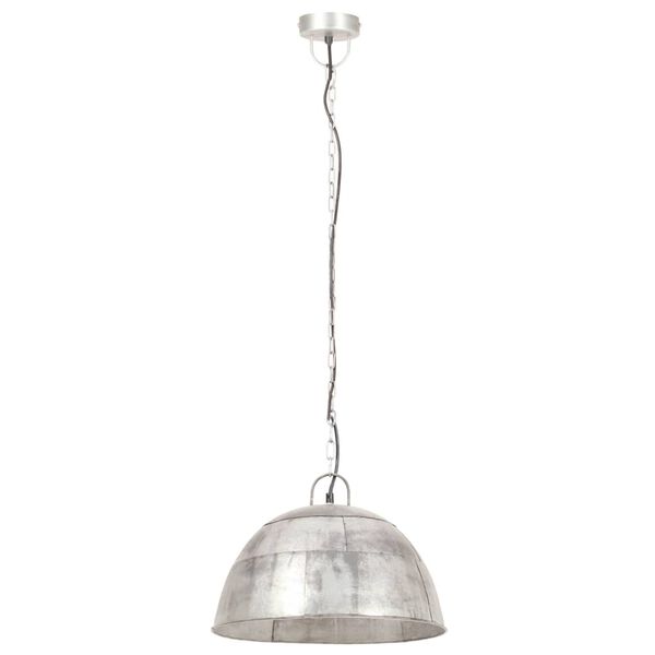 vidaXL Industrial Vintage Hanging Lamp 25 W Silver Round 41 cm E27