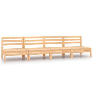 vidaXL Garden Middle Sofas 4 pcs Solid Pinewood