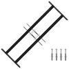 vidaXL Window Grille 76 x 30 cm Powder-Coated Steel Black