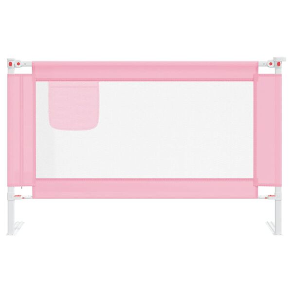 vidaXL Toddler Safety Bed Rail Pink 120x25 cm Fabric
