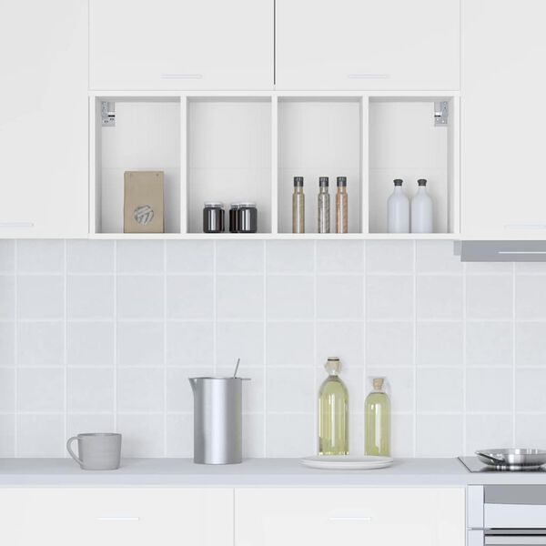 vidaXL Hanging Cabinet Riga White 40 x 29.5 x 100 cm Engineered Wood