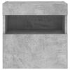 vidaXL TV Wall Cabinet with LED Lights Concrete Grey 40x30x40 cm