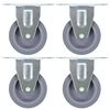 vidaXL Fixed Casters 4 pcs 75 mm