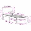 vidaXL Bed frame Brown and dark grey 75 x 190 cm Solid pine wood