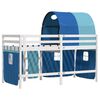 vidaXL Kids' Loft Bed with Tunnel without Mattress Blue 80x200 cm