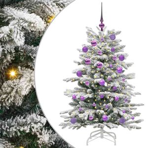 vidaXL Artificial Hinged Christmas Tree White 120 cm PE and PVC