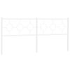 vidaXL Metal Replace Headboard White 200 cm