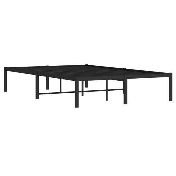 vidaXL Metal Bed Frame without Mattress Black 120x200cm