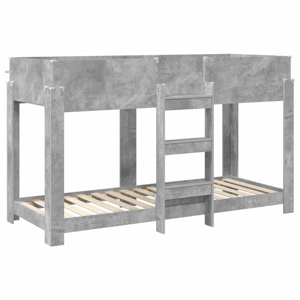 vidaXL Bunk Bed for Kids Concrete Grey 80 x 190 cm Engineered Wood